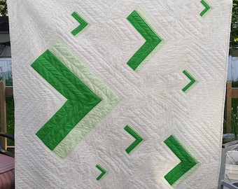 Greater Than - Appliqued Quilt 51" x 57"