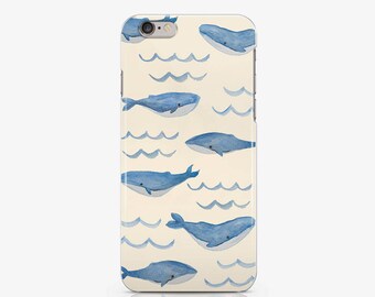 Whale Case Blue Whale Case iPhone SE iPhone 6s Phone Case 6s plus iPhone 7s case to Samaung Galaxy S7 Clear Sea Case Ocean Fish Case AC1020
