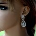 Bridal Jewelry Wedding Drop earrings Swarovski Chandelier