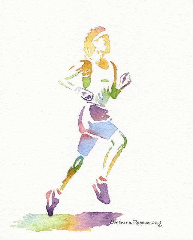 Sports Print Runner Painting Runner Wall Art Sport Painting