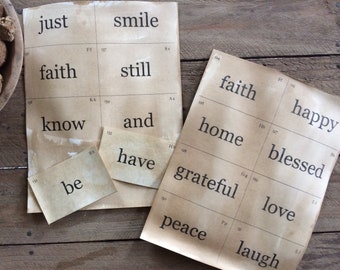 Word flashcards | Etsy