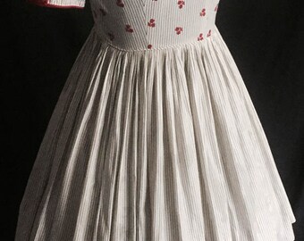 Vintage 1950's Sa'Bett Pinstriped Dress