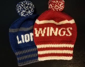 Custom Sports Team Hand-knit Winter Hat