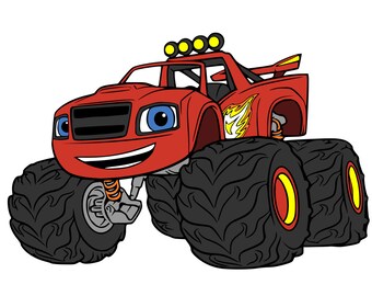 Monster Machines - Blaze & Numbers - svg and dxf files