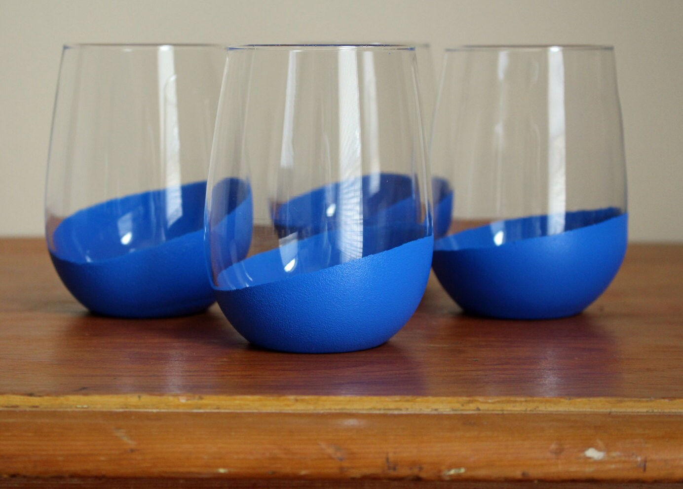 Set of 4 Colorful Handpainted Tumblers