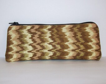 Pipe Pouch, Trippy Gold Bag, Pipe Case, Glass Chillum Cozy, Hippy Bag, Funky Pouch, Padded Pouch, Stoner Gift, Weed Bag, Pouch - 7.5" LARGE