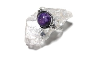 Wirewrapped Crystal Rings