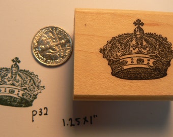 Crown rubber stamp P32