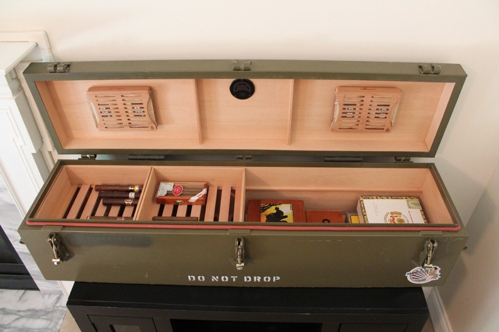 Custom cigar humidors built from repurposed