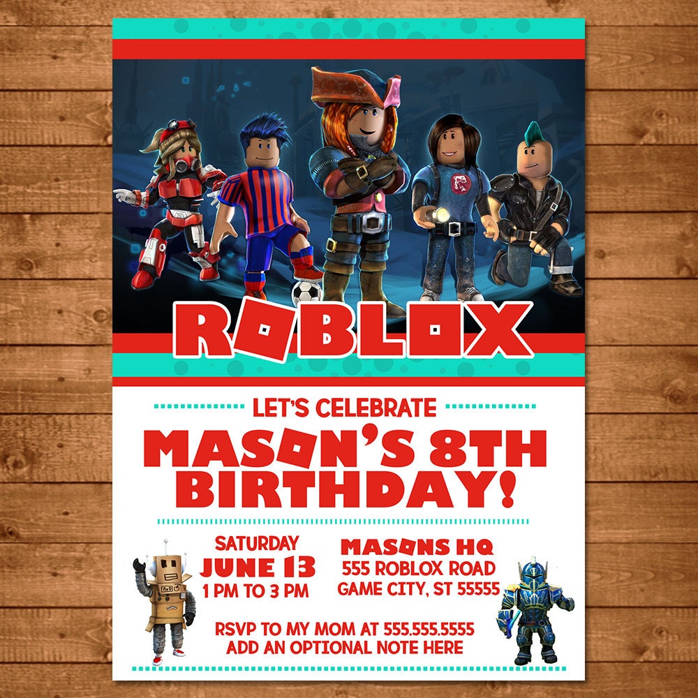 roblox birthday invitation chalkboard roblox invite roblox