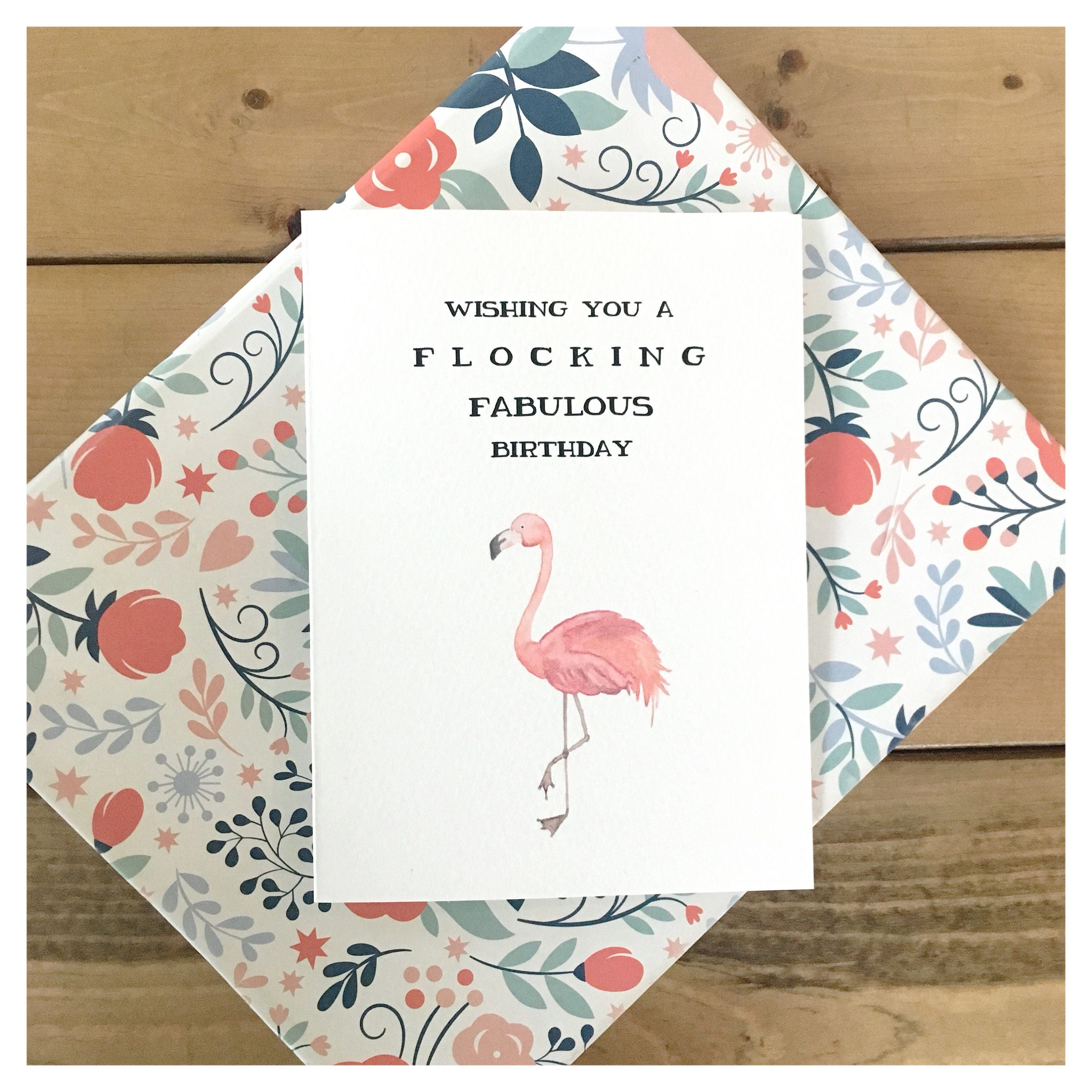 Flocking Birthday // flamingo birthday card, flamingo card, flamingo ...