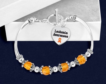 12 Leukemia Awareness Partial Beaded Bracelets (12 Bracelets) (B-113-5LK)