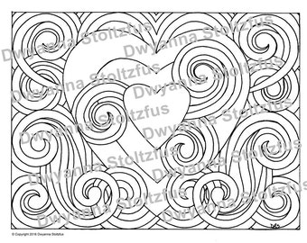 swirls coloring page