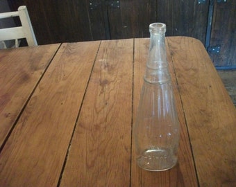 vintage PORTUGUESE GLASS BOTTLE, Abadia de Alcobaça, collectibles