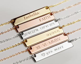 Quote Necklace Personalized Gifts Inspirational Jewelry MignonandMignon Name Necklace Mothers Day Gift - 4N