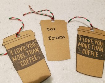 Coffee Lovers Christmas gift tags