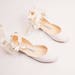 ivory leather ballet flats