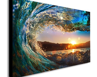 Big Wave Surf Canvas Wall Art Print - Various Sizes