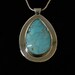 Pendant, Beautiful Classic Nevada Turquoise cabochon, AAA natural old stock turquoise, sterling silver, handmade,