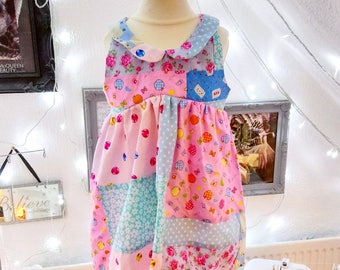 Patchwork Peter Pan Collar Dress