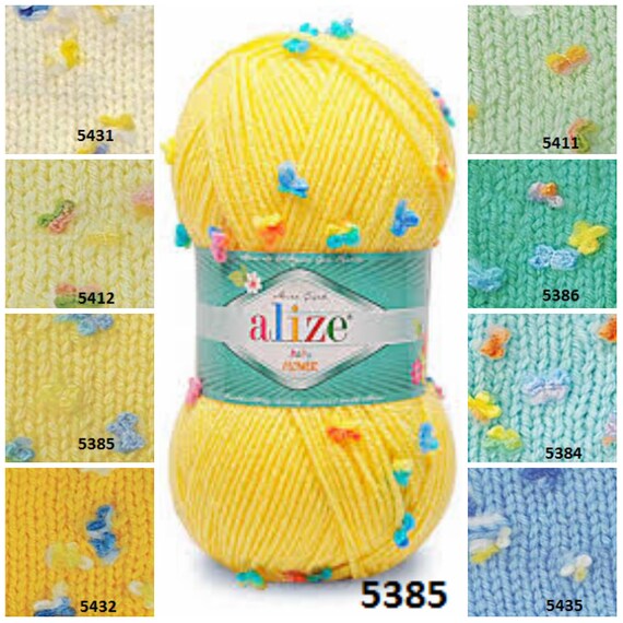 Items similar to alize baby FLOWER yarn, baby yarn, butterfly yarn