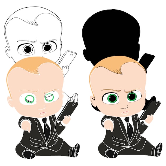 Download The Boss Baby Layered SVG DXF EPS Vector Silhouette Cricut Cameo Vinyl Cut Files Digital ...