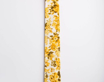Yellow floral necktie, Fathers Day tie, Floral Tie, Yellow Floral, Yellow Floral Tie, Spring Tie, summer Wedding Tie, Cornwallis Floral tie