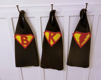 Personalized Boys and Girls Superhero Capes, Custom Superhero Cape, Kids Cape, Superhero Capes with Initial, Superhero Birthday Party