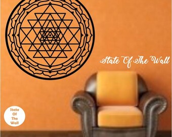 Sri Yantra Wall Decal mandala Sticker Art Decor Bedroom Design Mural interior design art