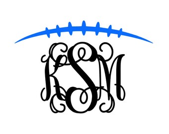 Football Laces Monogram Frame digital download for cutting machines - SVG DXF EPS ps Studio3 Studio (monogram font sold separately)