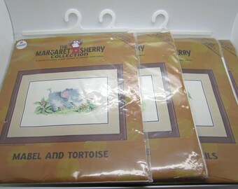 Heritage Stitchcraft The Margaret Sherry Collection Counted Cross Stitch Mabel And Mouse Mabel And Snails Mabel And Bee Mabel And Tortoise