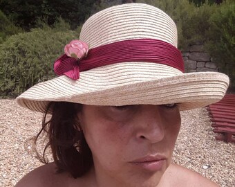 Straw cloche Hat form
