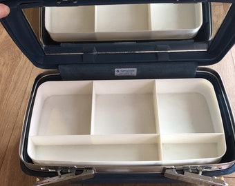 Vintage Samsonite Saturn II train case, with tray, mirror, beautiful condition, Samsonite overnight case
