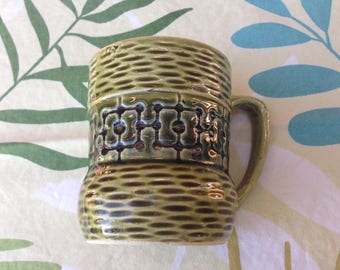 Vintage Mid Century/MCM Green Japanese Coffee Mug