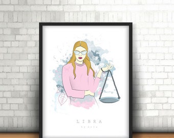 Zodiac Series - Libra Illustration