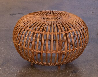 Franco Albini Woven Rattan Ottoman
