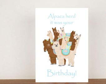 Alpaca card | Etsy