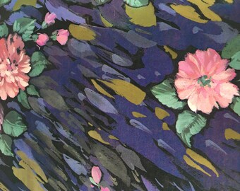 Abstract Floral Wrapping Paper, All Occasion Gift Wrap, 2 Sheets, Elegant Vintage Paper