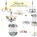 Watercolor Chandelier Collection - Commercial and Personal Use
