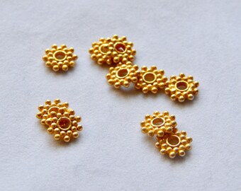 8mm 22kt Over Brass Bali Rondelles