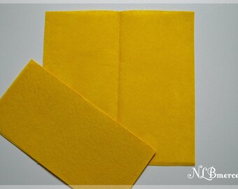 Felt 1 mm 30 x 30 cm yellow fabric