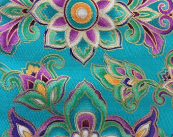Michael Miller, Designer fabric, by the yard, choose your cut, fat quarters, quilting cotton, floral fabric, fat quarters, metallic fabric