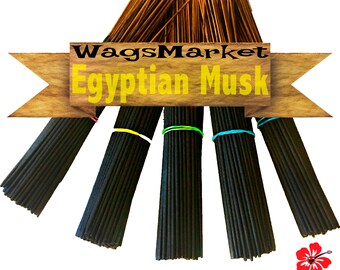 Egyptian Musk Incense, 100 Hand Dipped - Hand Made Incense Sticks - Egypt Musk Oil, Free Shipping in US.