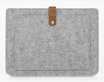 iPad Mini Sleeve - iPad Mini Case - iPad Mini Cover - iPad Mini Leather - Felt and Leather Case