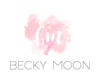 Premade logo, Blog logo, Blog header, Personalized Logo, Custom Logo, Logo design, Watercolor