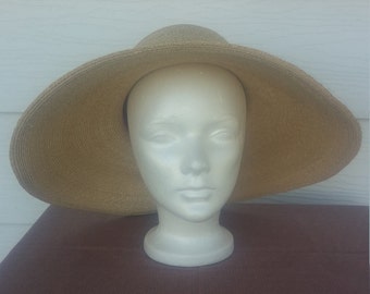 Frank Olive Wide Brim Straw Hat