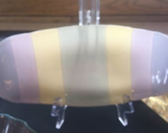 Pastel fused glass bowl