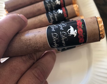 Kentucky Derby Chocolate Cigars, Kentucky Derby party favors, Kentucky Derby party, Derby Party, Derby Chocolate Cigars. Set of 24