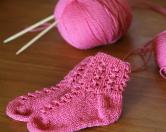 Hand-knit Socks 100% Wool