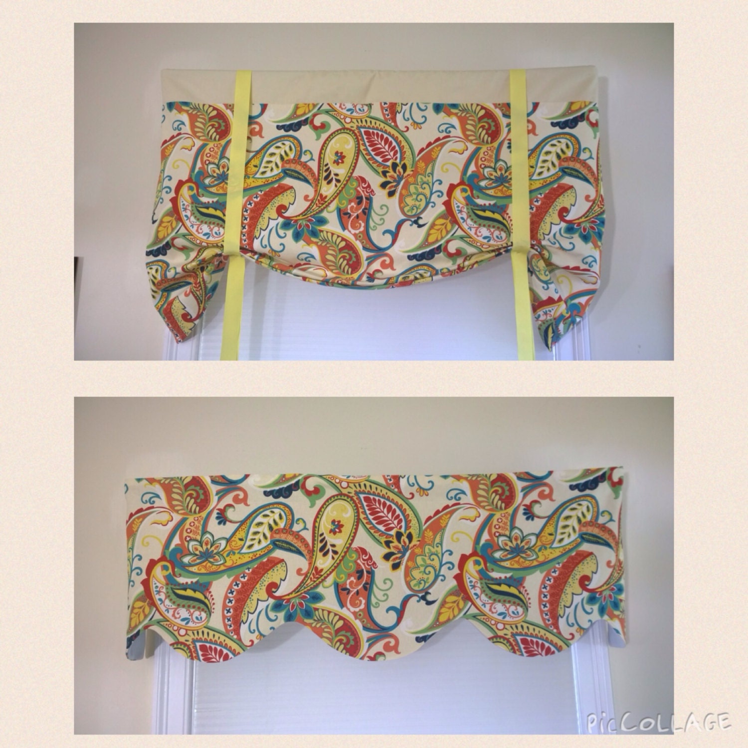 Covington Whimsy Paisley Mardi Gras Window valance
